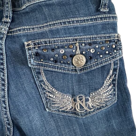 Rock & Republic Kasandra Jeans women sz 4 embellished Bootcut Moto Boho Edgy - Picture 11 of 13